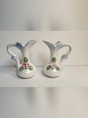 Vintage Iridescent Lusterware Pitcher Flower Vase